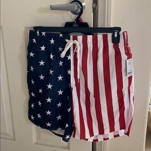 Mens american flag swim shorts